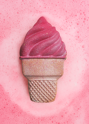 Бомбочка-морозиво для ванни, з ароматом полуниця-вершки 110 г