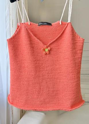 Marc cain вязаный топ на бретелях