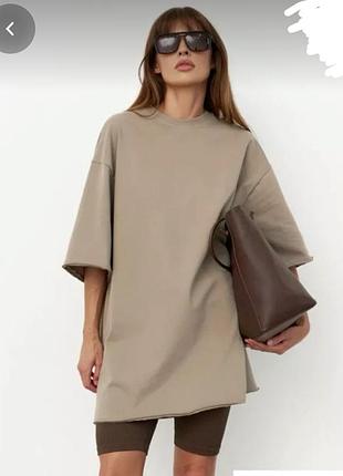 Полная ликвидация!!!️длинная футболка беж