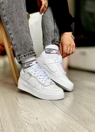 Жіночі кросівки найк nike air force 1 white shadow