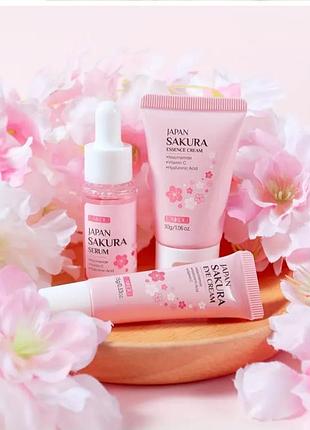 Подарочный набор sakura для ухода за кожей лица 3 шт.