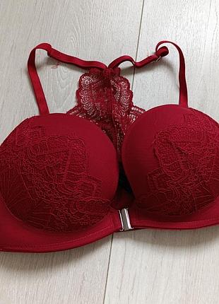 Бюстгальтер базовый бюст ажурный лиф кружевый застежка спереди intimissimi 75c 70c