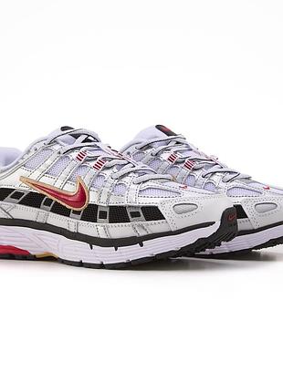 Nike p6000 white silver black red
