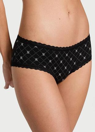 Бавовняні чорні жіночі трусики чікіні victorias secret