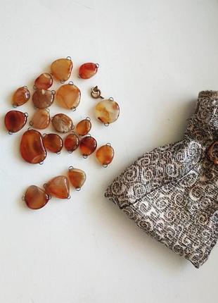 Сердолик бусы в россыпь