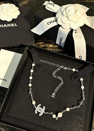 Колье ожерелья жемчужное chanel