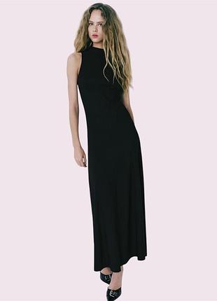 Сукня міді довга жіноча вечірня zara s чорна
