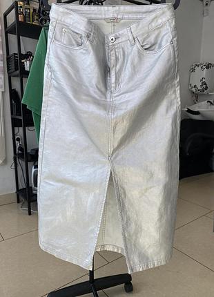 Стильна спідниця з напиленням сріблу