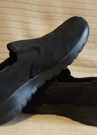 Мягкие темно-серые замшевые спортивные лоферы skechers goga mat gen 5 trainers 37 р (24,2 см)