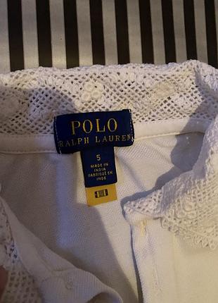 Футболка поло ralph lauren поло с ажурным воротником6 фото