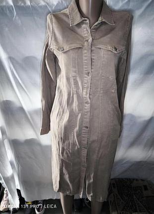 Платье женское сорочка джинсовое