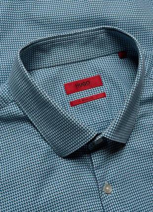 Hugo boss blue cotton shirt [smh015554]