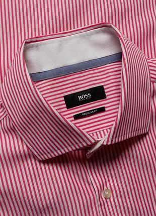 Hugo boss pink striped cotton shirt [smh015556]