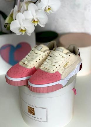 Puma cali beige/pink🆕 шикарные кроссовки пума 🆕 купить наложенный платёж