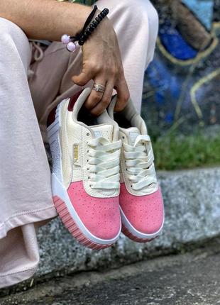 Puma cali beige/pink🆕 шикарні кросівки пума 🆕 купити накладений платіж7 фото