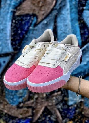 Puma cali beige/pink🆕 шикарные кроссовки пума 🆕 купить наложенный платёж5 фото