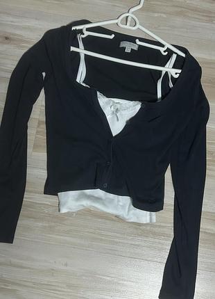 Кофта з майкою з рюшами “ twilight “ , pull&bear