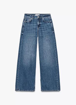 Джинси zara  z1975 mid-rise long-length wide-leg
