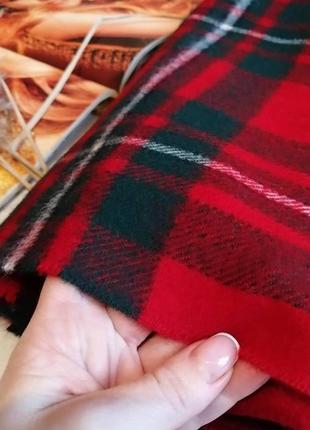 Теплий шарф з натуральної багряної шерсті von der wolle2 фото