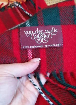 Теплий шарф з натуральної багряної шерсті von der wolle3 фото