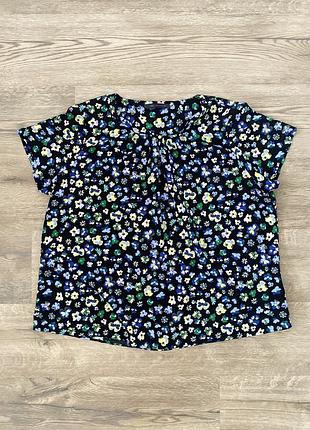 Блуза в цветок с коротким рукавом marks&spencer