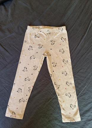 Лосины бежевые с единорогами