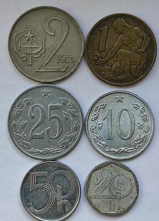 Монеты чехия + чехословакия