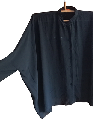 Чёрная блуза оверсайз 2