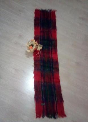 Вінтаж шарф зимовий 100% мохер2 фото