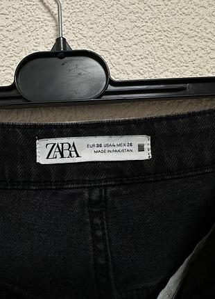 Стильні чорні джинсові шорти від zara. 🖤6 фото