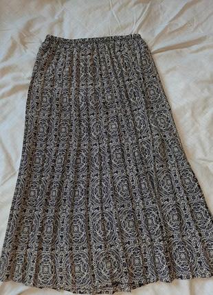 Юбка плиссе макси в абстракцию