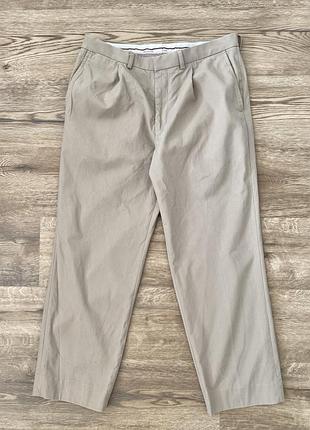 Базовые бежевые брюки чиносы marks&spencer collezione