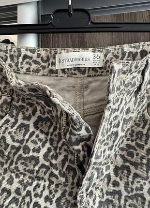 Шорти stradivarius з леопардовим принтом, розмір 36 (s-m)