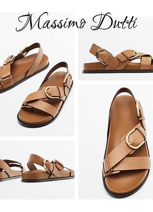 Кожаные обалденные босоножки/сандали massimo dutti с лимитированной коллекции.