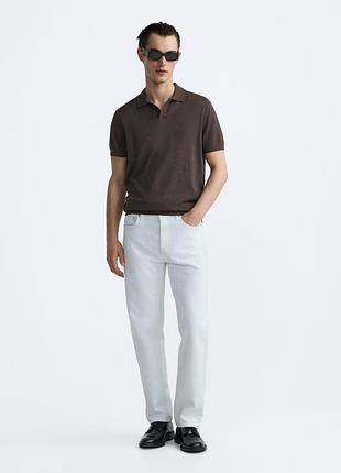 Футболка  zara поло трикотажна 0077/304 brown