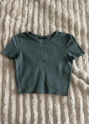 Укорочена футболка топ зара zara