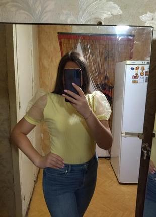 Футболка с рукавчиками из органзы