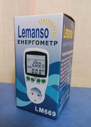 Лічильник енергометр lemanso lm669, вольтметр, ватметр, амперметр