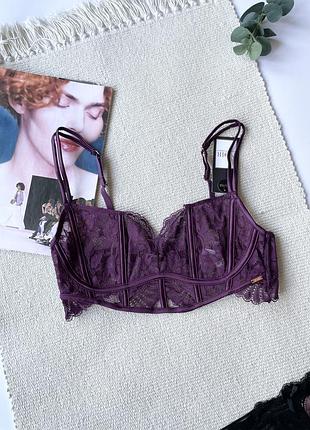 Мереживний бралет без кісточок колекція noir hunkemoller