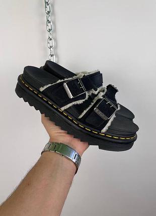Женские замшевые тапки, шлепанцы на платформе dr.martens myles 41