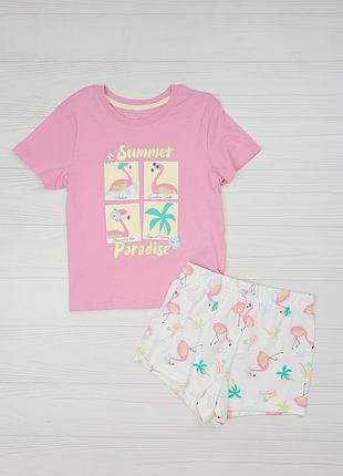 Пижама домашний костюм комплект футболка шорты для девочки 3-4 года primark