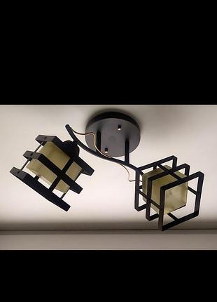 Люстра в стилі лофт на 2 плафони