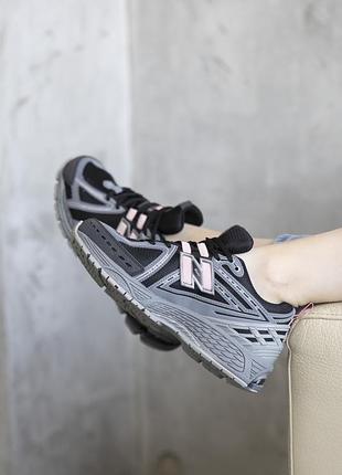Женские кроссовки new balance 1906 black pink moon