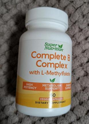 Вітаміни групи b з l-метилфолатом, complete b complex with l-methylfolate