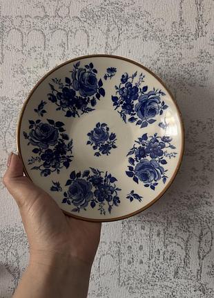 Bavaria kronach underglaze  делфтська порцеляна  справжній кобальт колекційний дизайн 5