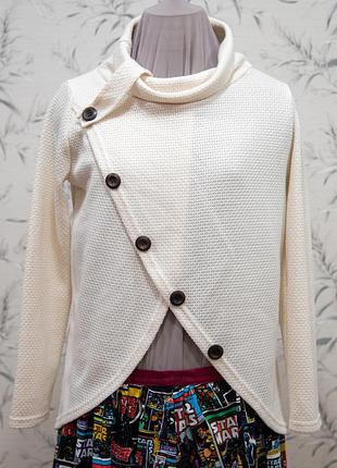 В'язаний кардиган о-силуету з коміром-хомутом 📍розмір s