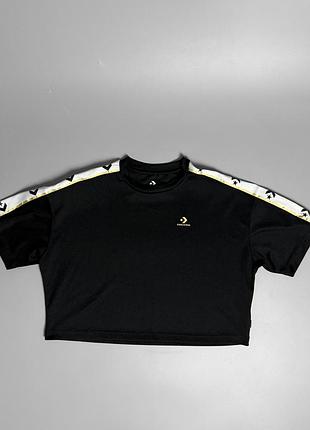 Футболка стильна converse original t-shirt lampas на лампасах оригінал оверсайз oversized