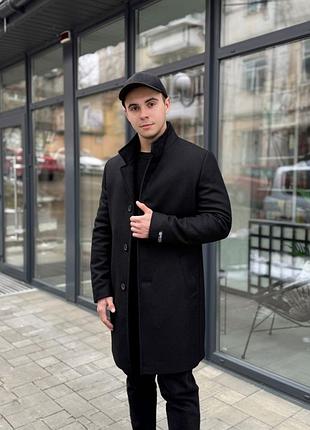 Пальто maiklen кашемірове з функціональним коміром стійка