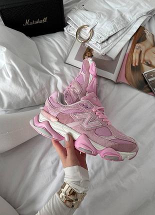 Женские кроссовки new balance 9060 pink overdye розовые 1944 балланс 9060 замша сетка