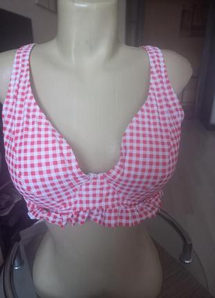 Раздельный цветной купальник большого размера xl/ 40dd.